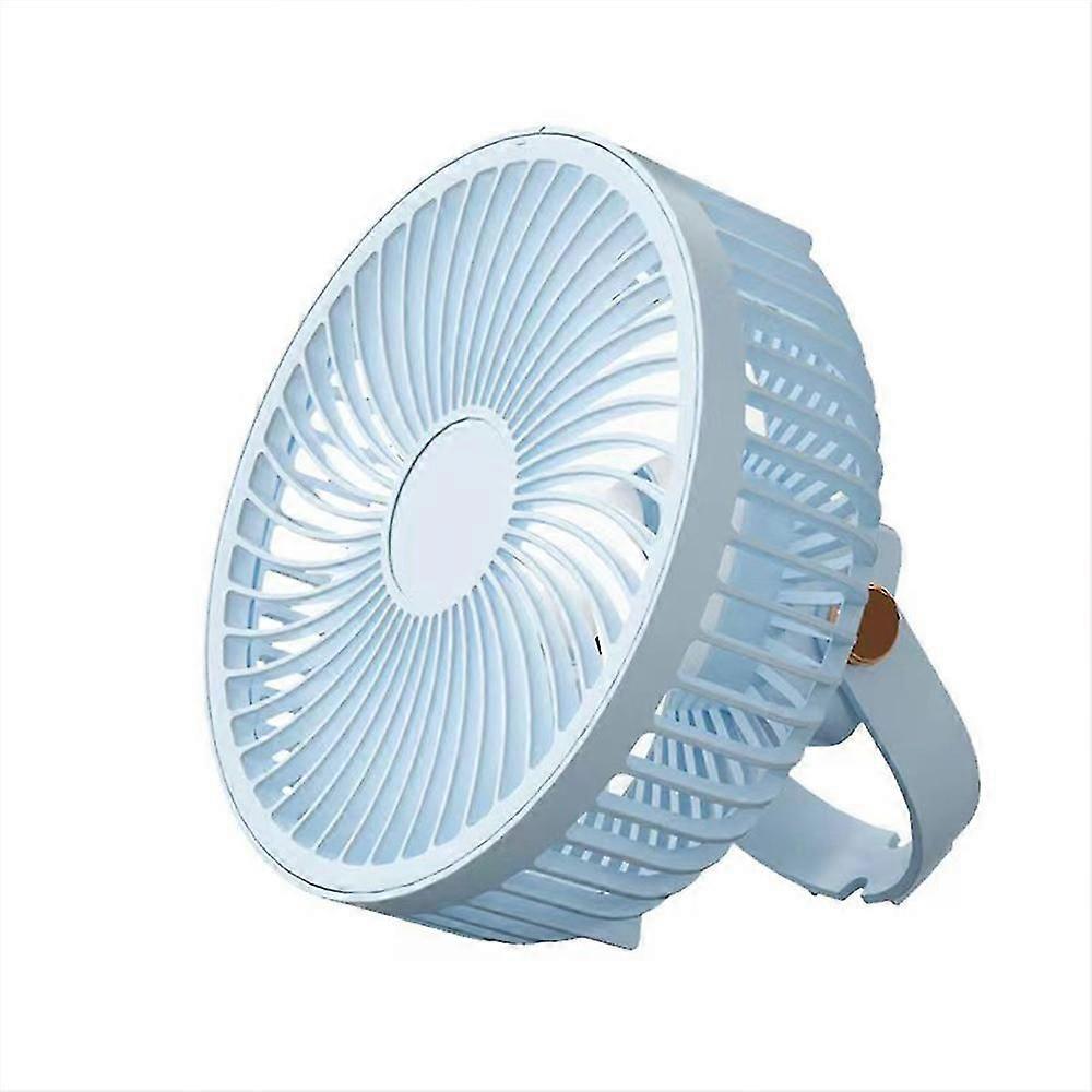 Portable Desk Fan Rechargeable With Led Lights Hooks 1200 Capacity Battery Fan For Tents Travel