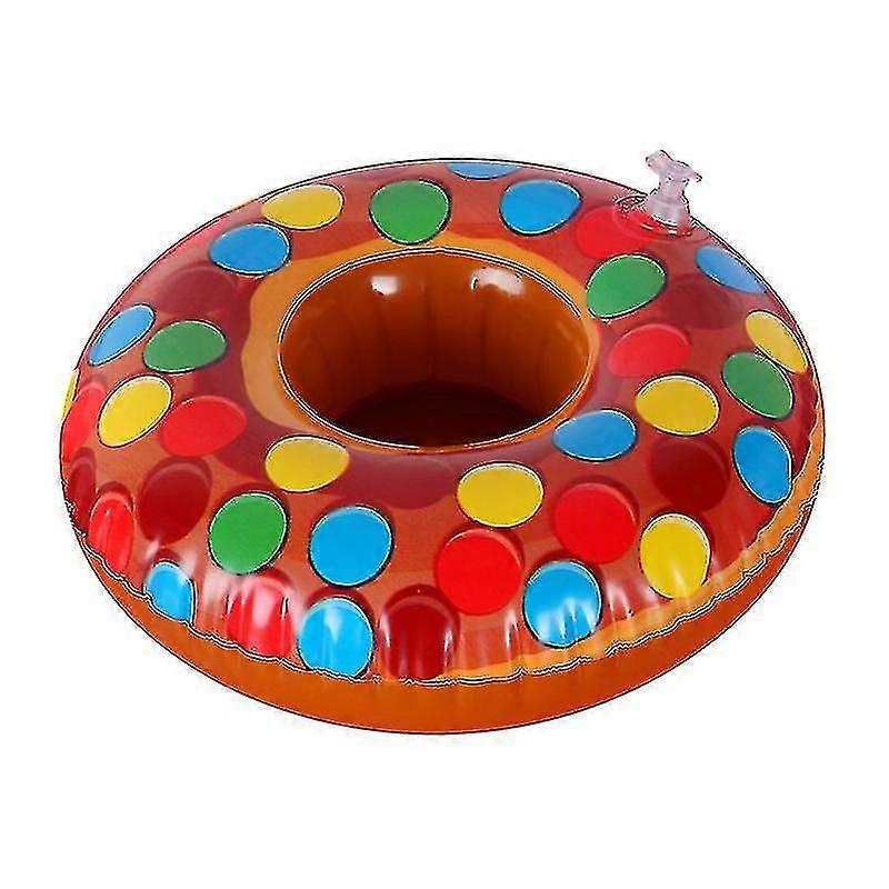 2pcs Inflatable Drink Holder 8 Inches Donuts Floating Coasters Doughnut Drink Floaties