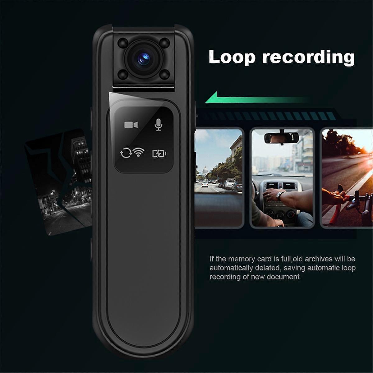 HD 2K Mini Camera Infrared Night Vision WiFi Motorcycle Bike Car DVR with 180 Rotatable Lens Police