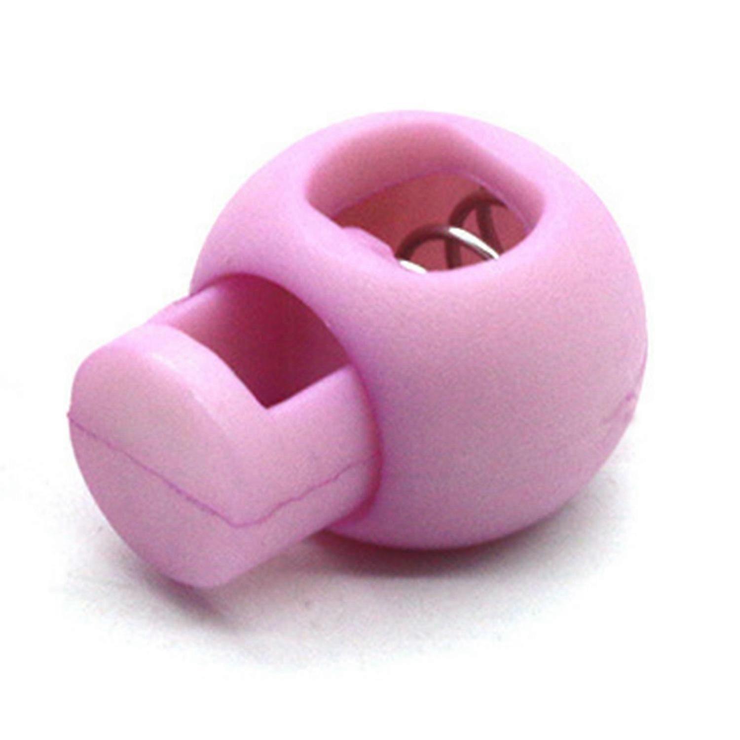 Spring Cord Lock Single Hole End Round Fastener Buttons Slider Toggle Stopper for Backpack Shoelace 