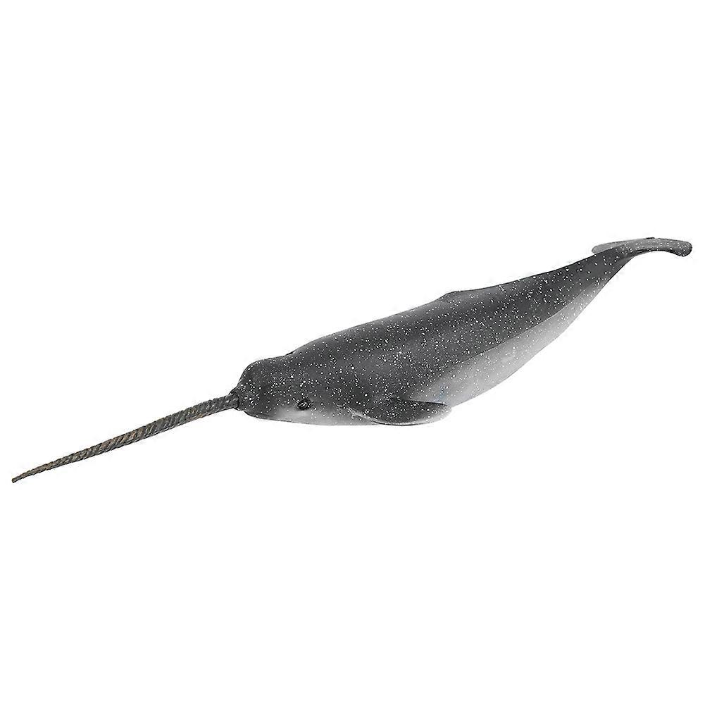 Solid plastic Narwhal Figurine Ocean Animal Model Kid jucării educative pentru copii