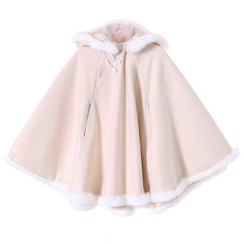 Autumn And Winter Plus Size Hooded Cape Han Element Cape Coat