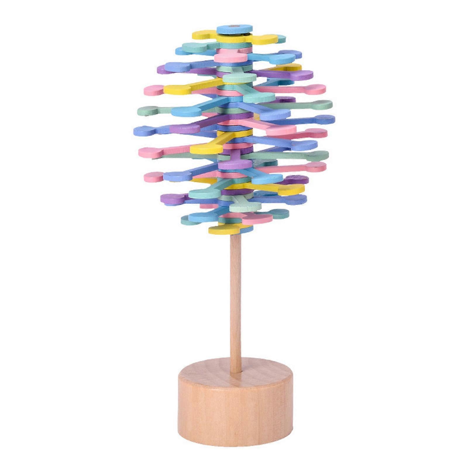 Bois Spinning Sucette Jouet Rotation Rotative Baguette Magique Soulagement du Stress Fibonacci-Sequence Fidgets Jouet pour adultes Macarons anti-stress