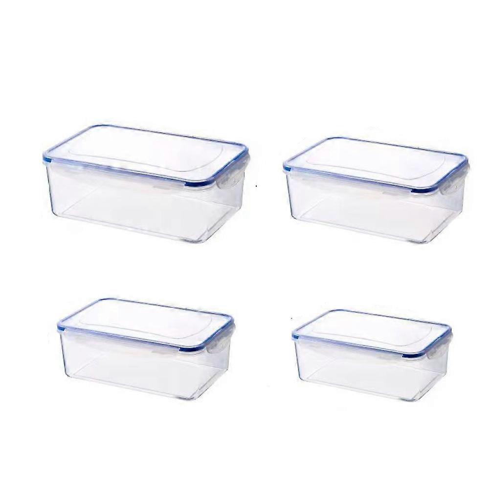 pieces storage containers with lids, two pieces each for small + medium + large + extra large sizes