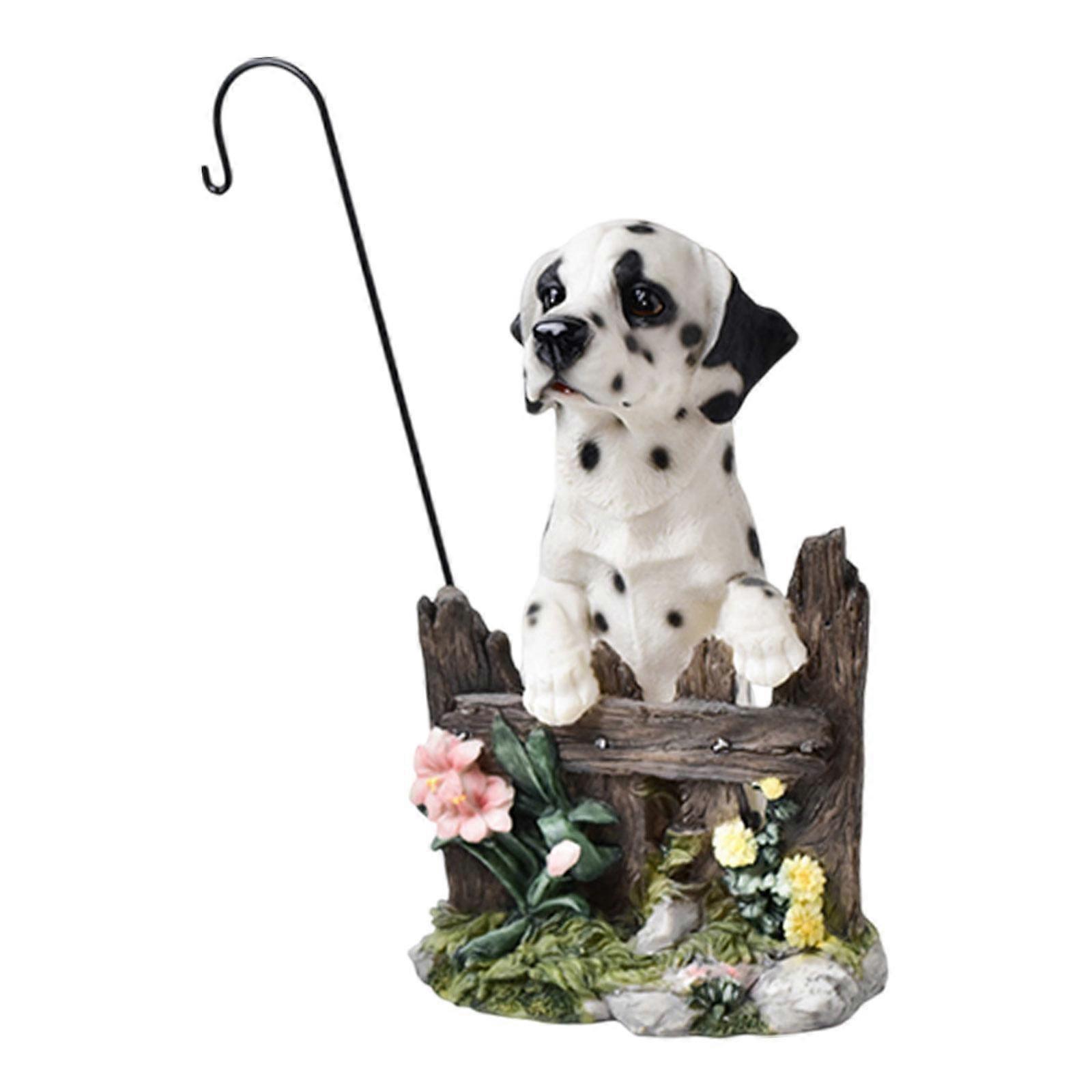 Garden Dog Statue Dog Ornament Collectible Resin Creative Yard Dog Decor Outdoor