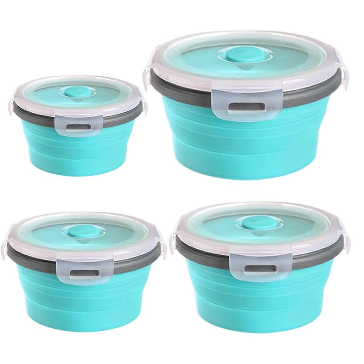 拡張可能、シリコン、キャンプボウル、蓋、折りたたみ式、ランチ、サラダ、ボウル、アウトドア、食品貯蔵、旅行
