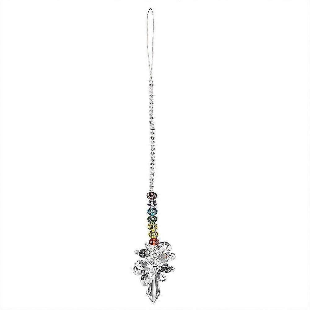 Handmade Hanging Pendant Rainbow Crystal Prisms Ball Chandelier Lamp Xmas Window Decor
