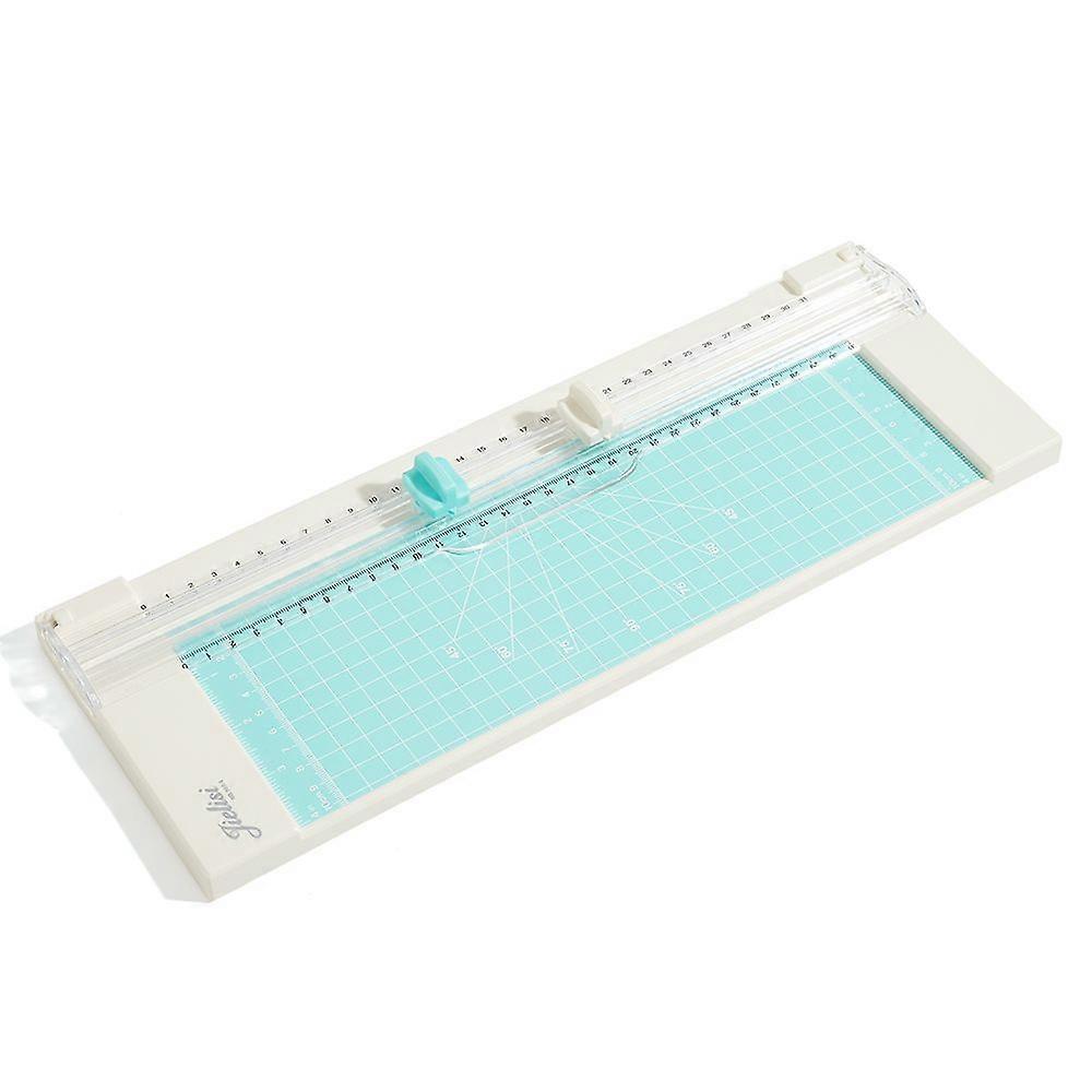 JIELISI Paper Trimmer Craft Paper Cutter 2 Cutter Heads of Straight and Creasing 12.2 Inch Cut Length with Measurements and Cutting Pad for Cutting Pa