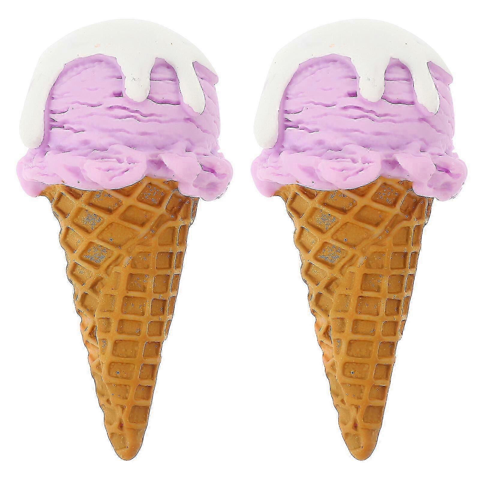 2 Piece Fake Ice Cream Cones - Ideal for Shop Display & Photo Props