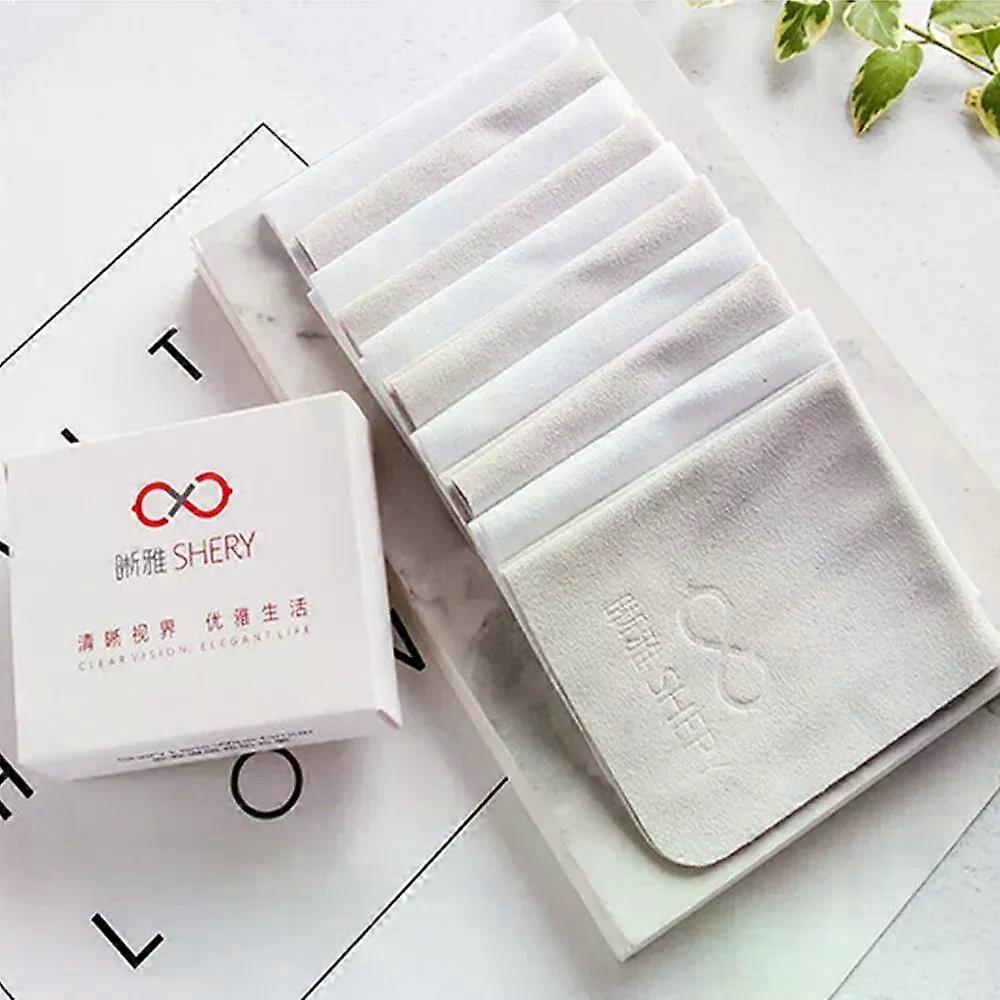 10pcs/set Suede Glasses Clean Microfiber Glasses Cleaning Cloth For Lens Phone Screen Cleaning Wipe High Quality
