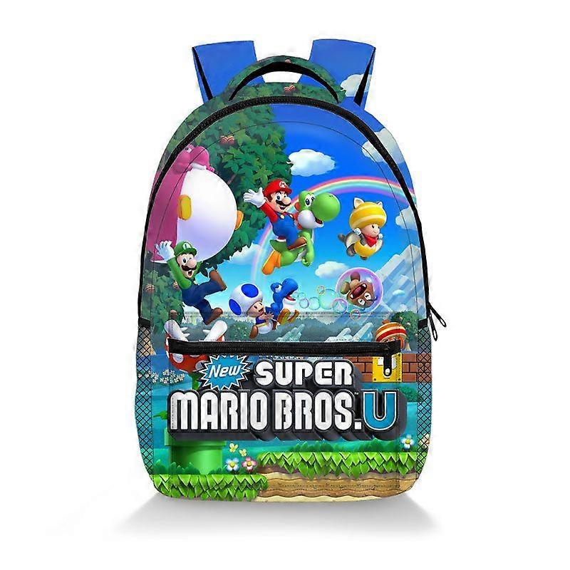 Mario 3D Digital Printing School Bag Simple Zipper Backpack Game Computer Bag