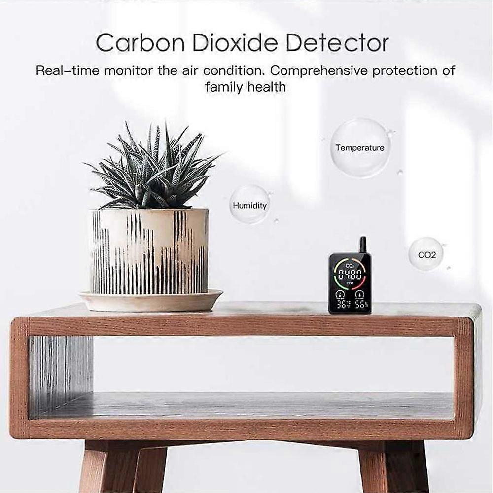 Air Quality Monitor CO2 Detector 3 in 1 Accurate Tester for CO2 Temperature Humidity NDIR Sensor Carbon Dioxide Meter Concentration Tester with Alarm