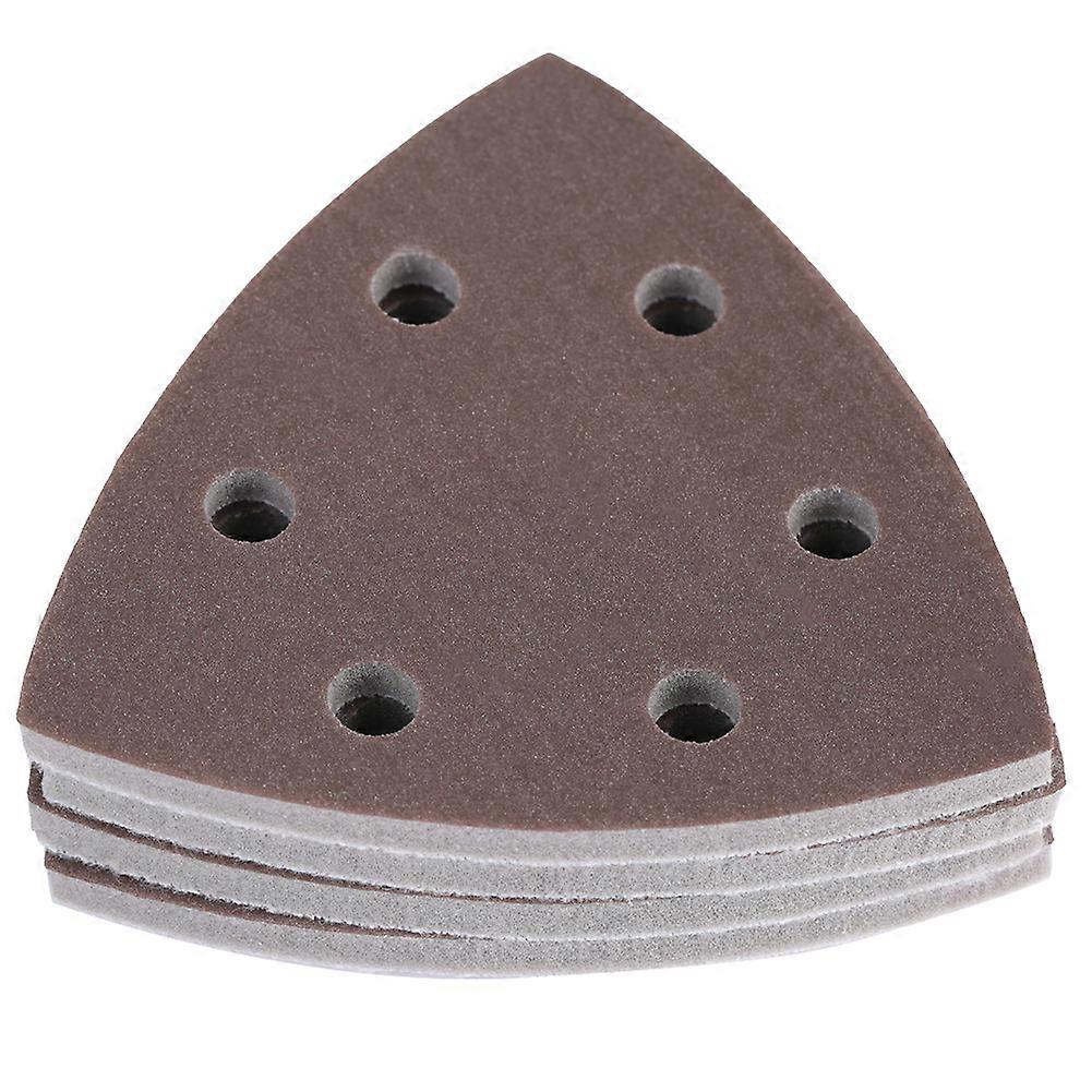 Qukaim Triangle Sandpaper 4pcs Triangle Sandpaper Sheets, 6 Holes Disc Sanding Paper for Polishing, Grit 1800-2000# for Woodworking and Metal