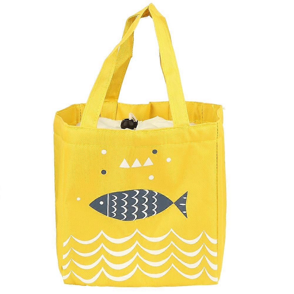 Thermal Insulated Lunch Drawstring Bag, Picnic Storage Case, Bento Container, Insulated Lunch Tote, Oxford Fabric