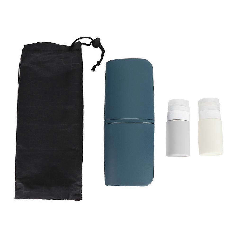 Bathroom Toothbrush Cup Set - Travel Tooth Mug, Durable Plastic, Includes Toothpaste Holder, Compact Design for Easy Storage