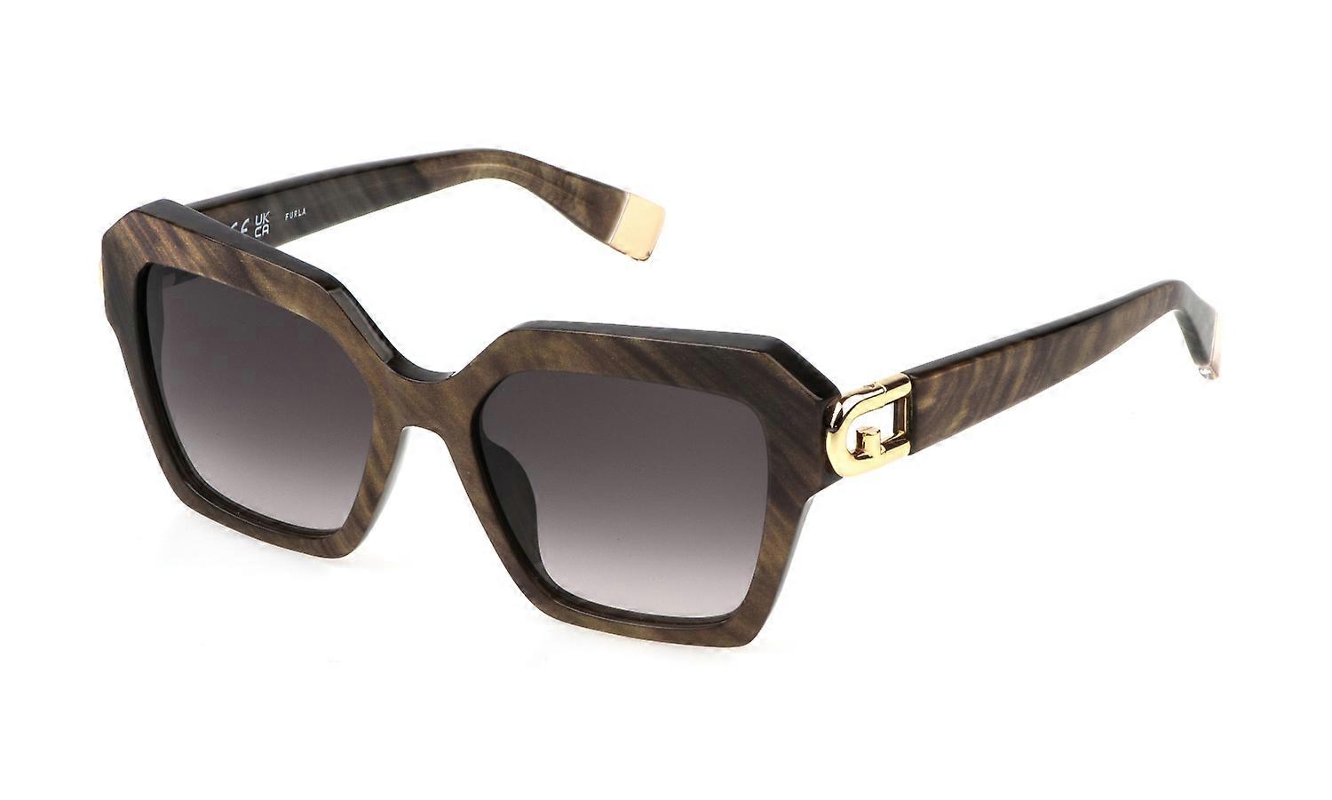 Sunglasses Furla SFU817 06Y4 Brown MADREPERLA LUCIDO 53/18/140 WOMAN
