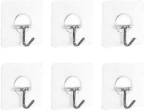 Clear Hooks Self Adhesive Plastic Sticky Hooks 5kg (max)