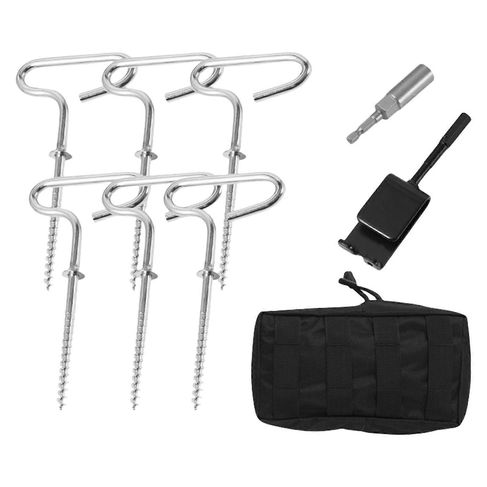 9pack Heavy Type Pegs Camping Gear Tent Install Tool Stability Tent Accessories for Picnics and Outdoor Activity