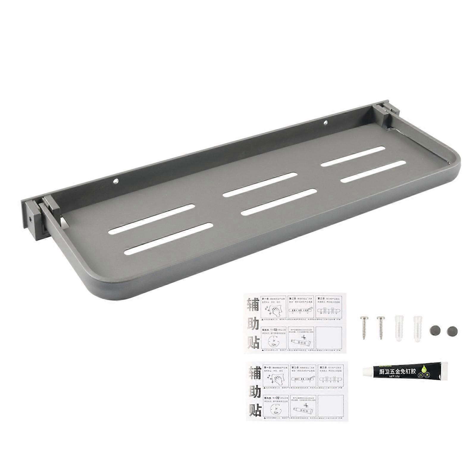 Foldable Space Saver Shelves for Interior Organization Folding Shelves Aluminum Floating Storage Shelf RVs Shelf