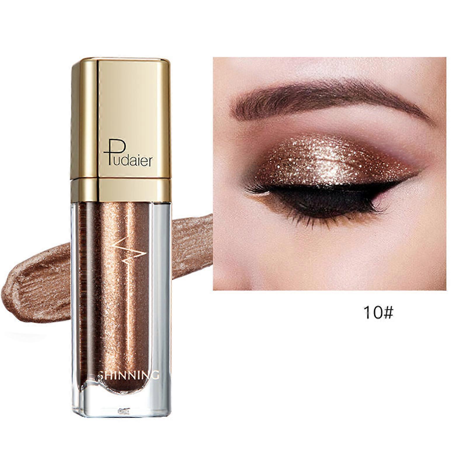 Métal Liquide Paillettes Fard à paupières Maquillage Liquide Scintillant Fard à paupières Métaux Maquillage Enlumineur Crème Cosmétique Liquide 10