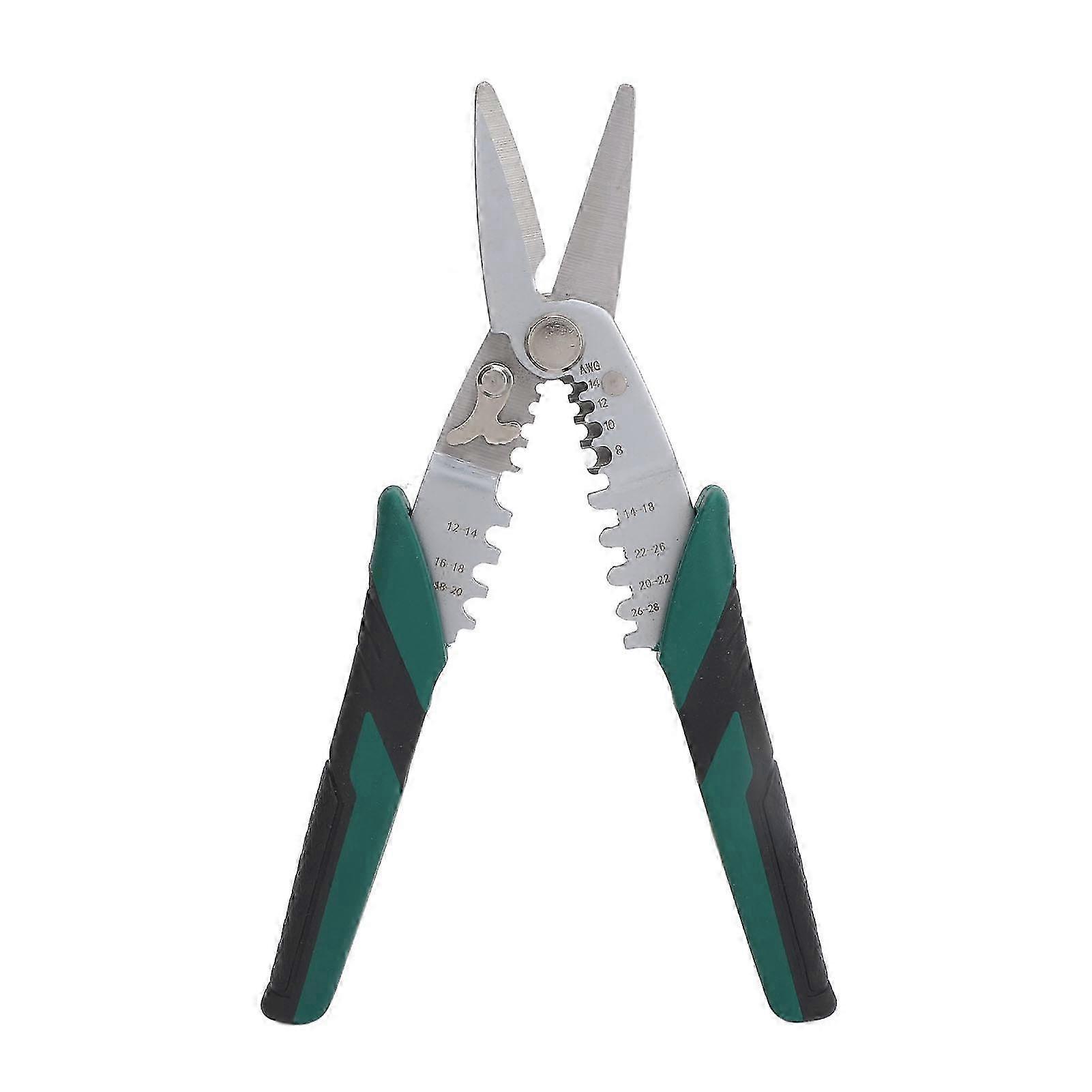 Multifunctional 8" Wire Stripper Scissors with Non-Slip PVC Handle for Electrical Work & Maintenance
