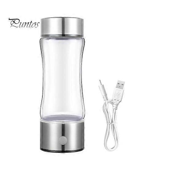 1 Set 420ML Hydrogen Water Bottle Portable Hydrogen Water Generator Rechargeable Water Ionizer for Home Office