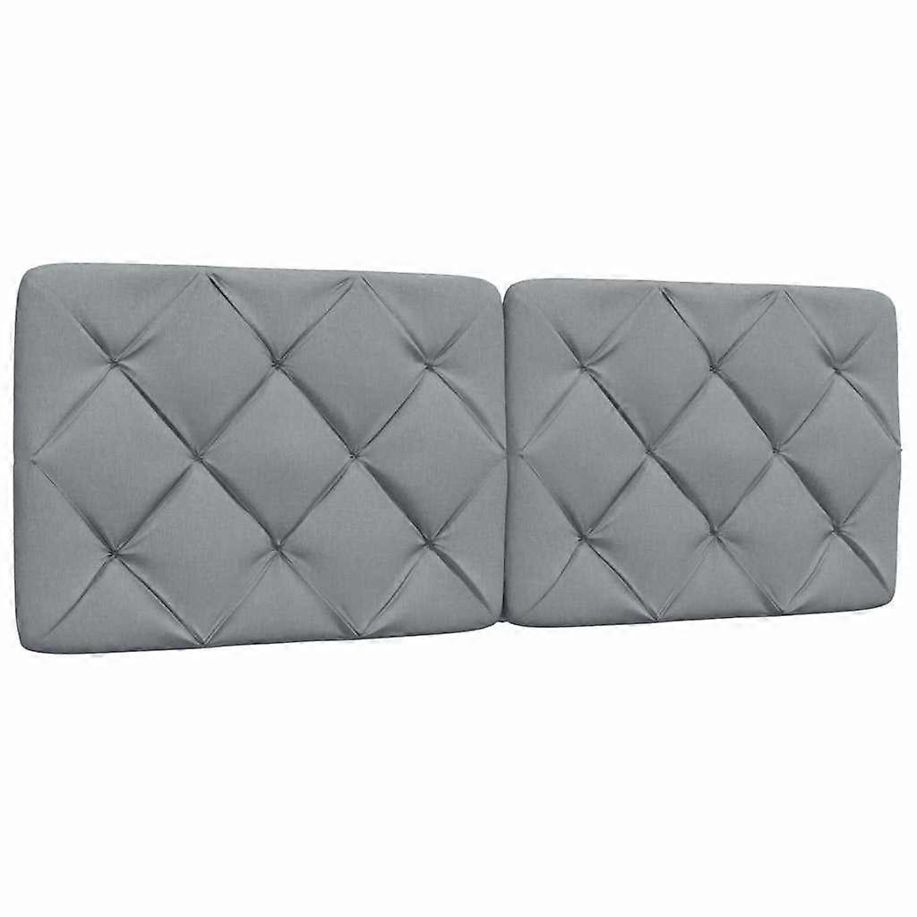 Headboard Cushion Light Grey 140 cm Fabric