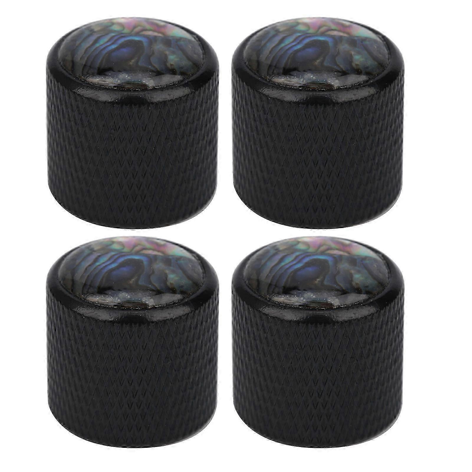 4 PC ηλεκτρικό μπάσο Knob Dome Metal High End Shell ένθετο τόνο ελέγχου έντασης μέρη κιθάρας (χρώμα κέλυφος μαύρο)