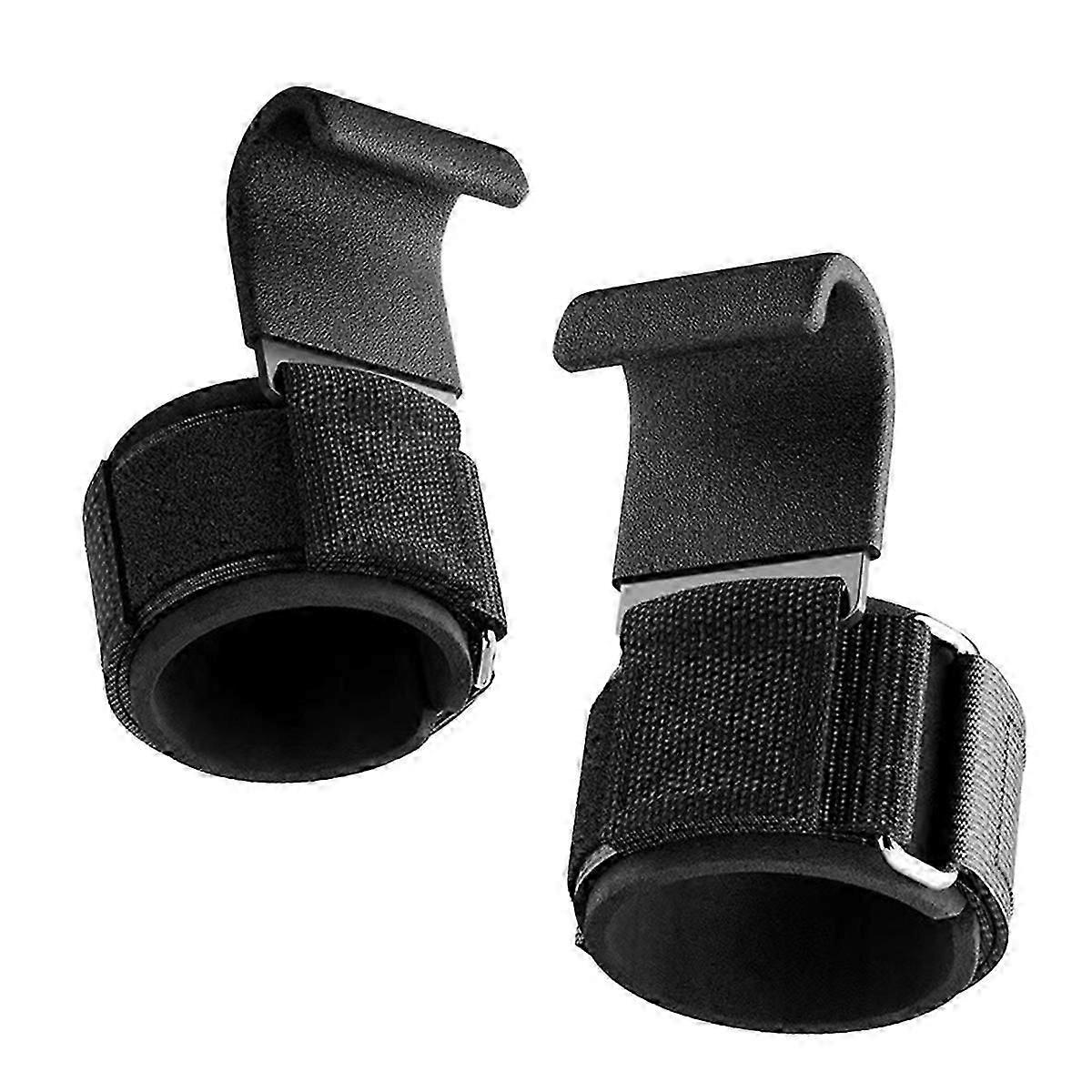 2 Pcs Lifting Hook Power Hook Wrist Strap Non-Slip Hard Pull Hook Pull-Up Hand Strap Grip Wrist Strap Style:B