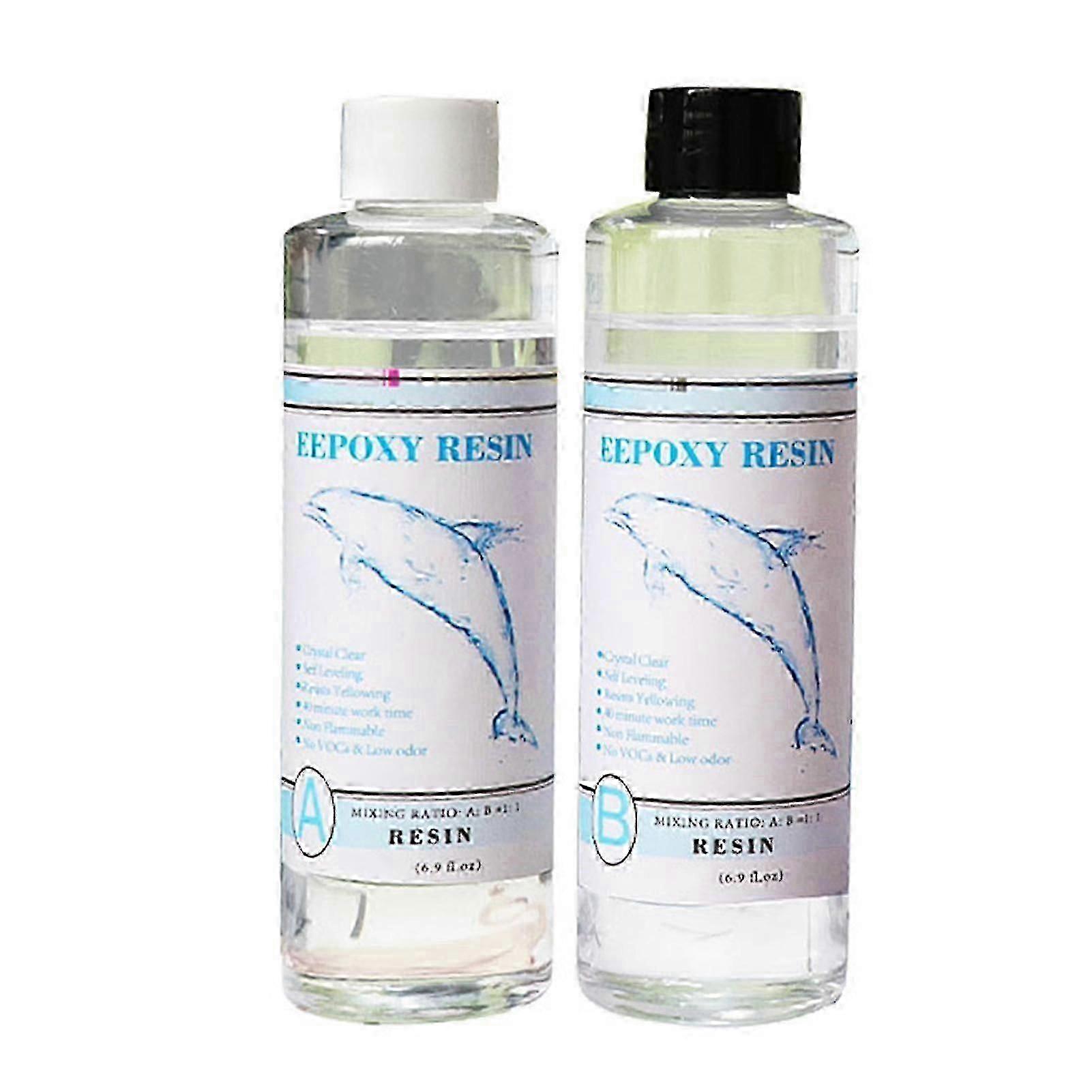 Epoxy Resin Kit Crystal Clear Hardener Kit Easy Mix Diy Supplies For Art Casting Resin Jewelry Projects - Jk