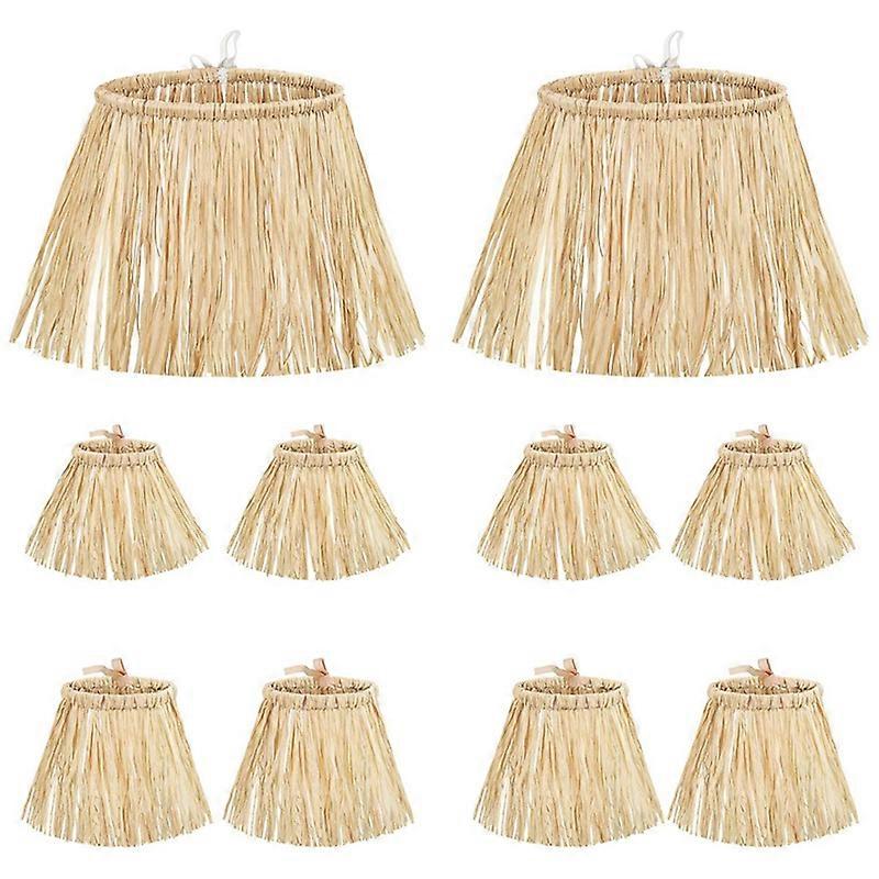 10 Pieces Scarecrow Straw Kit Raffia Neck Arm and Ankle Ties