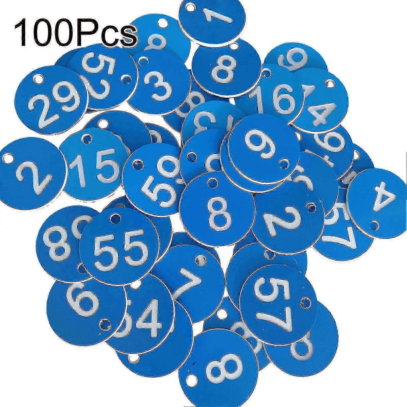 Beehive Tag Identification Labels, 100Pcs Round Numbered 1-100 for Beekeeping, Durable Marking Supplies