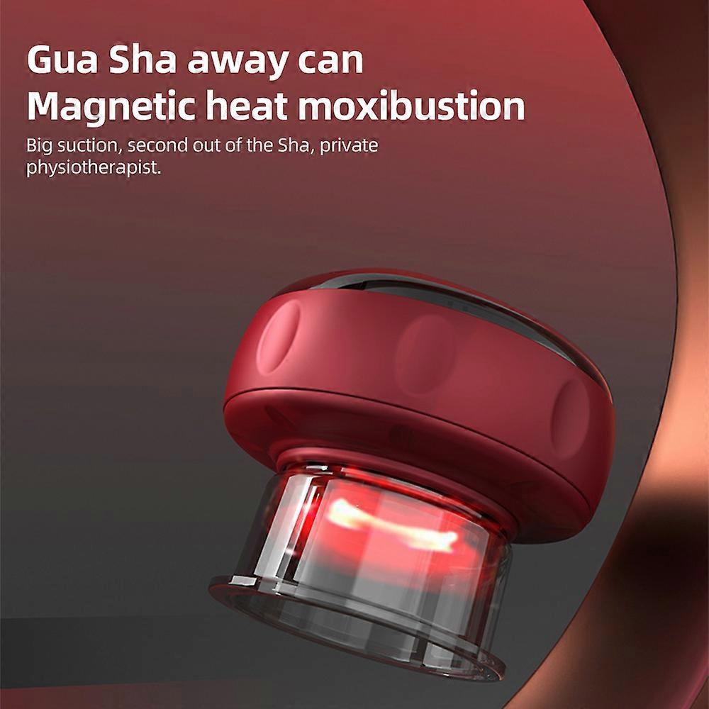 2-in-1 Electric Cupping Therapy Massager Smart Gua Sha Tool with Auto Timer 12 Level Temperature and Suction Adjustable Cordless Type-C Rechargeable 