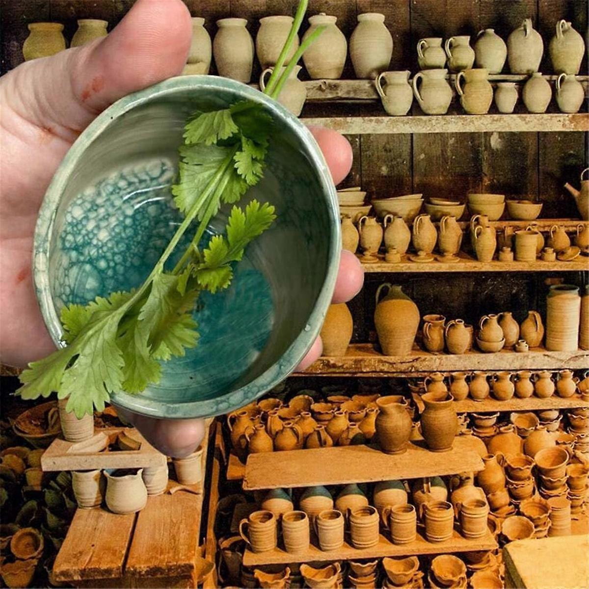 Resin and ceramic handmade herbs separator bowl. Tool B.