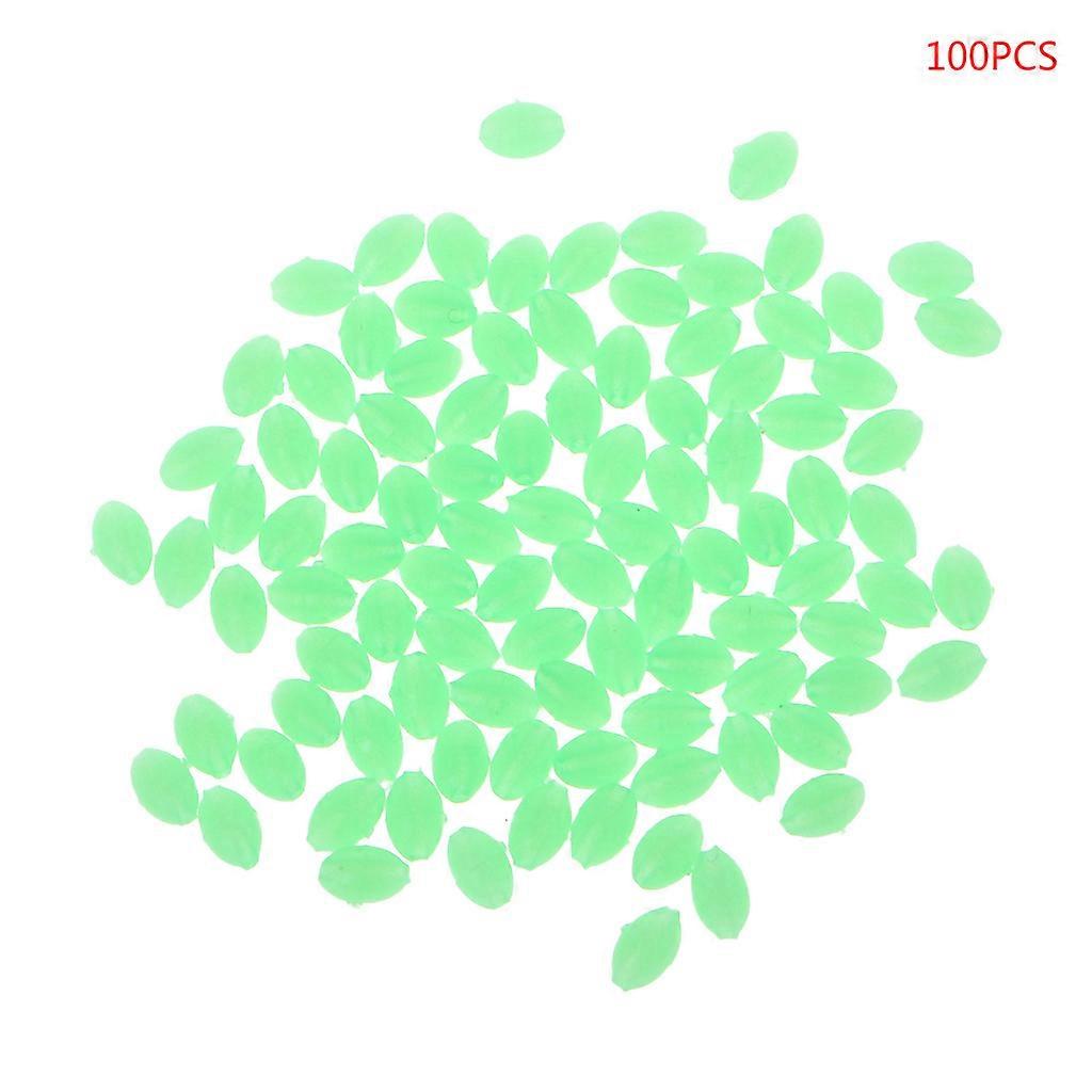 100Pcs Oval Leuchtende Angelköder Angelperlen Meer Hard Floating Float Tackles Weiß