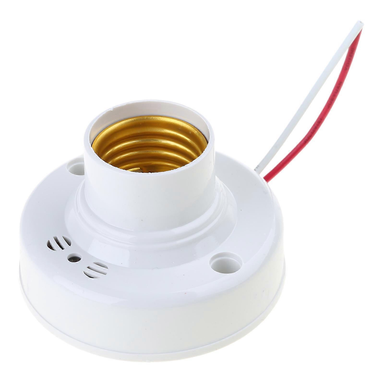 Léger E27 à montage à vis Base de lumière LED Plafonnier Support pour le son Contrôle de la lumière Couloirs Escalier Garage Blanc