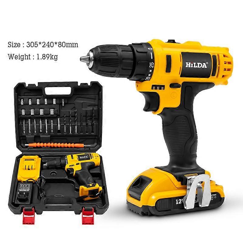 Yzfei 21 V battery-powered screwdriver, 2 speeds, battery-powered drill, 24 accessories inclu YTJ