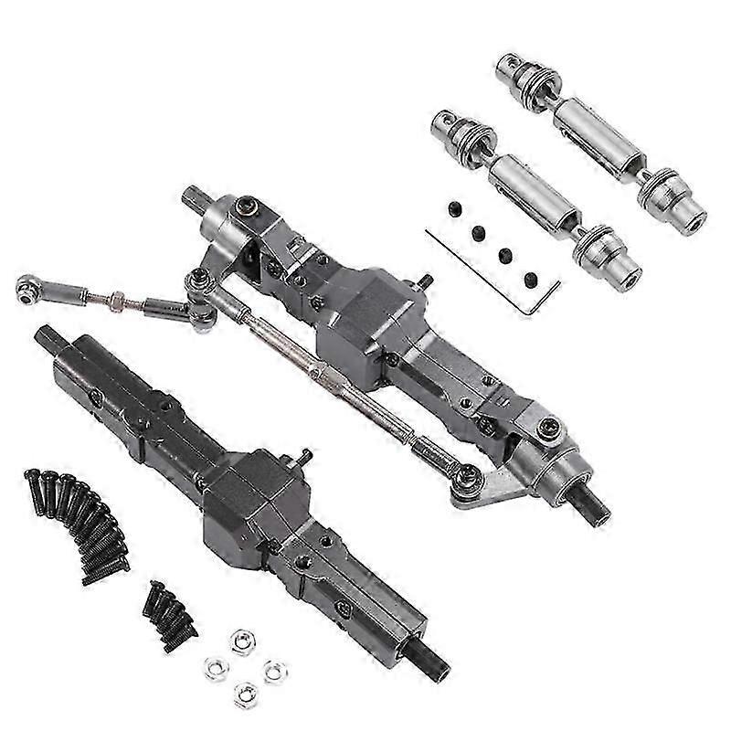 Metal Front and Rear Axle with Drive Shaft for C14 C24 C34 C44 B14 B24 1/16 RC Car Upgrades Parts A