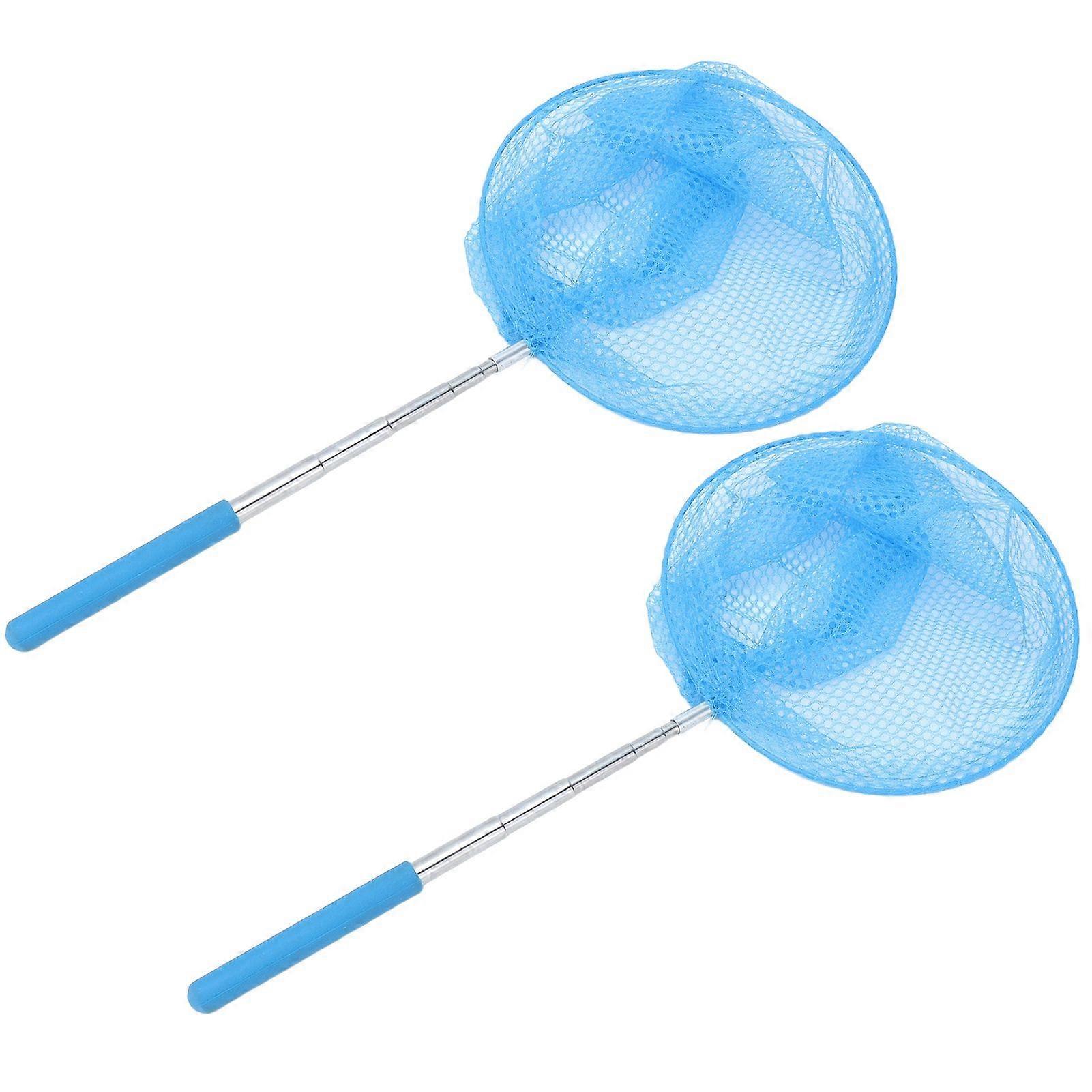 2pcs Bug Net Retractable Handle Corrosion Resistance Safe Pool Cleaning Tool for Home