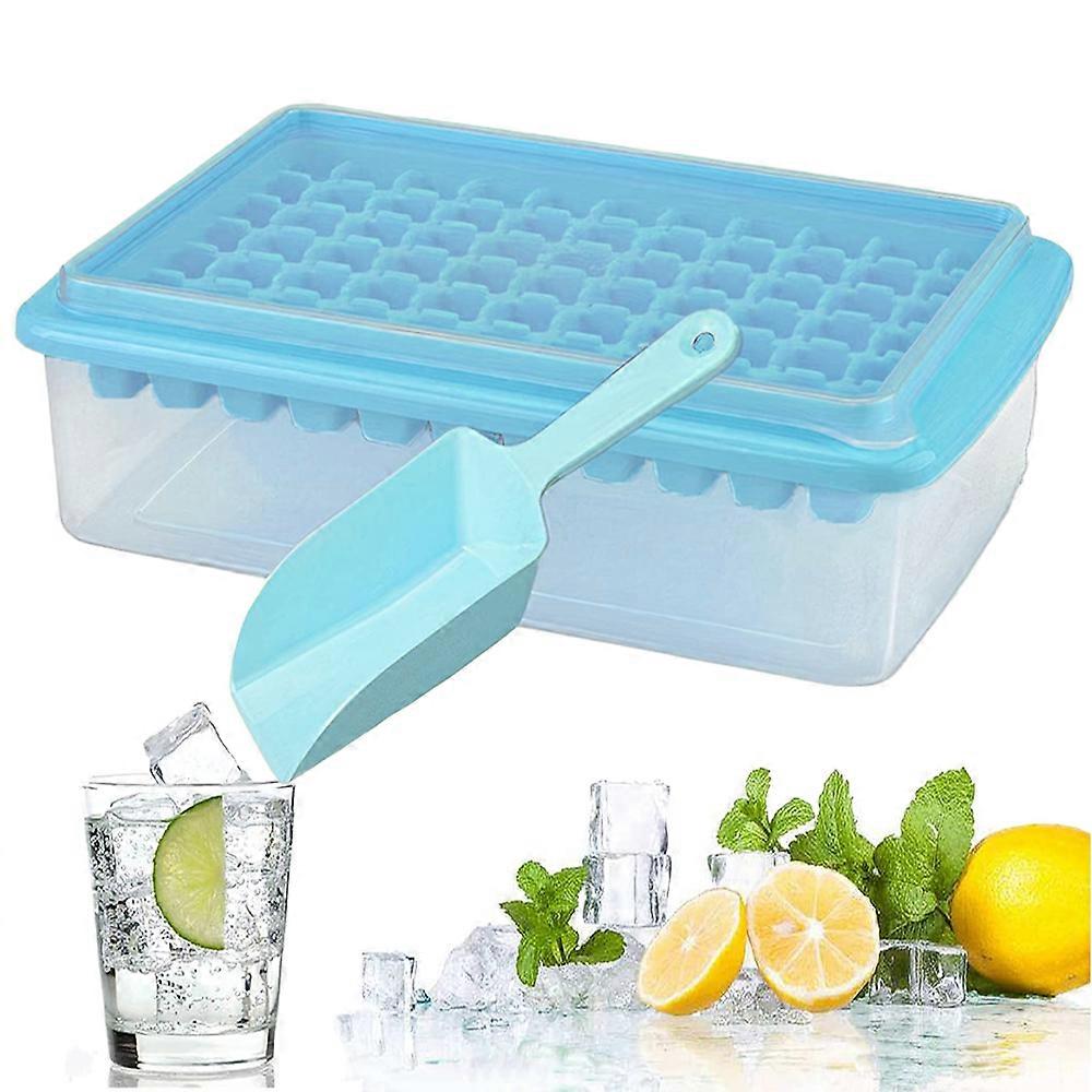 Innovative Ice Cube Tray For Freezer, Bpa Free Stackable Design Ice Storage Container With Easy Release, Flexible Durable Plastic, Ice Cube Maker For