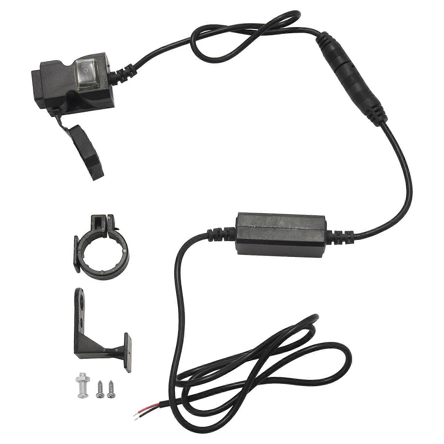 12V Vanntett Motorsykkel Motorsykkel Dual-USB Lader Strømuttak Adapter Uttak