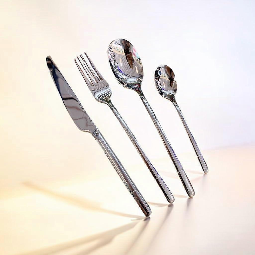 4/16/24/32 Pieces Stainless Steel Flatware Set Serving for Home Kitchen