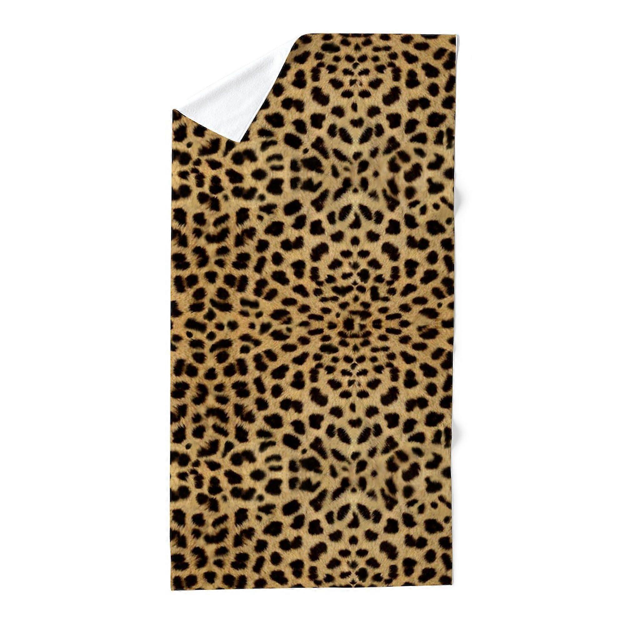 Leopard Skin Pattern 30'x60' Absorbent, Soft Beach Towel