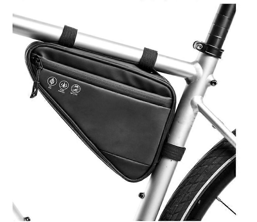 Bike Frame Bag, Bicycle Triangle Frame Bag Waterproof Bike Triangle Saddle Frame Pouch for Outdoor Sports Riding(Black)