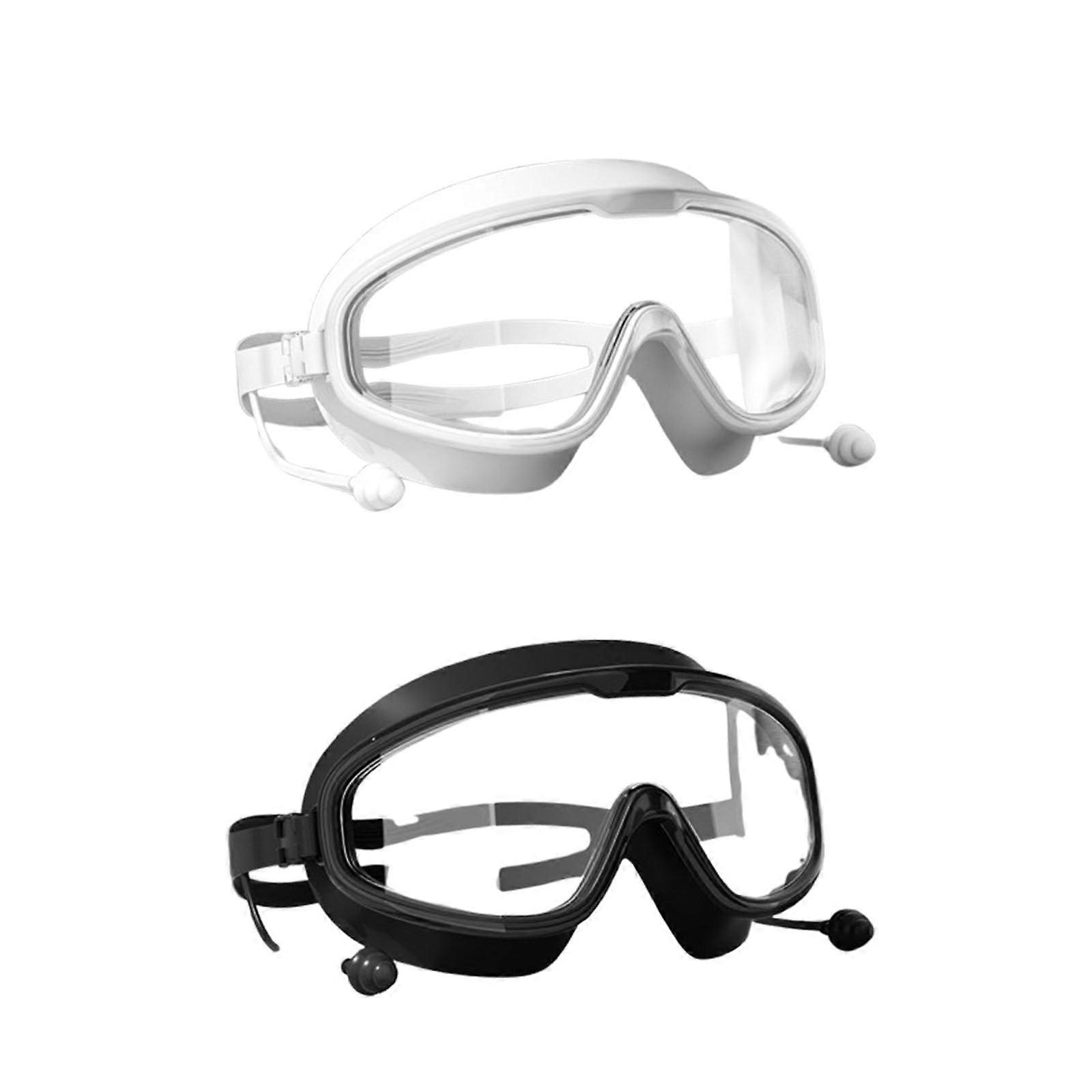 Goggles with Anti-Fog UV Protection, Swim Goggles for Adults, Wide View Design, No Leak