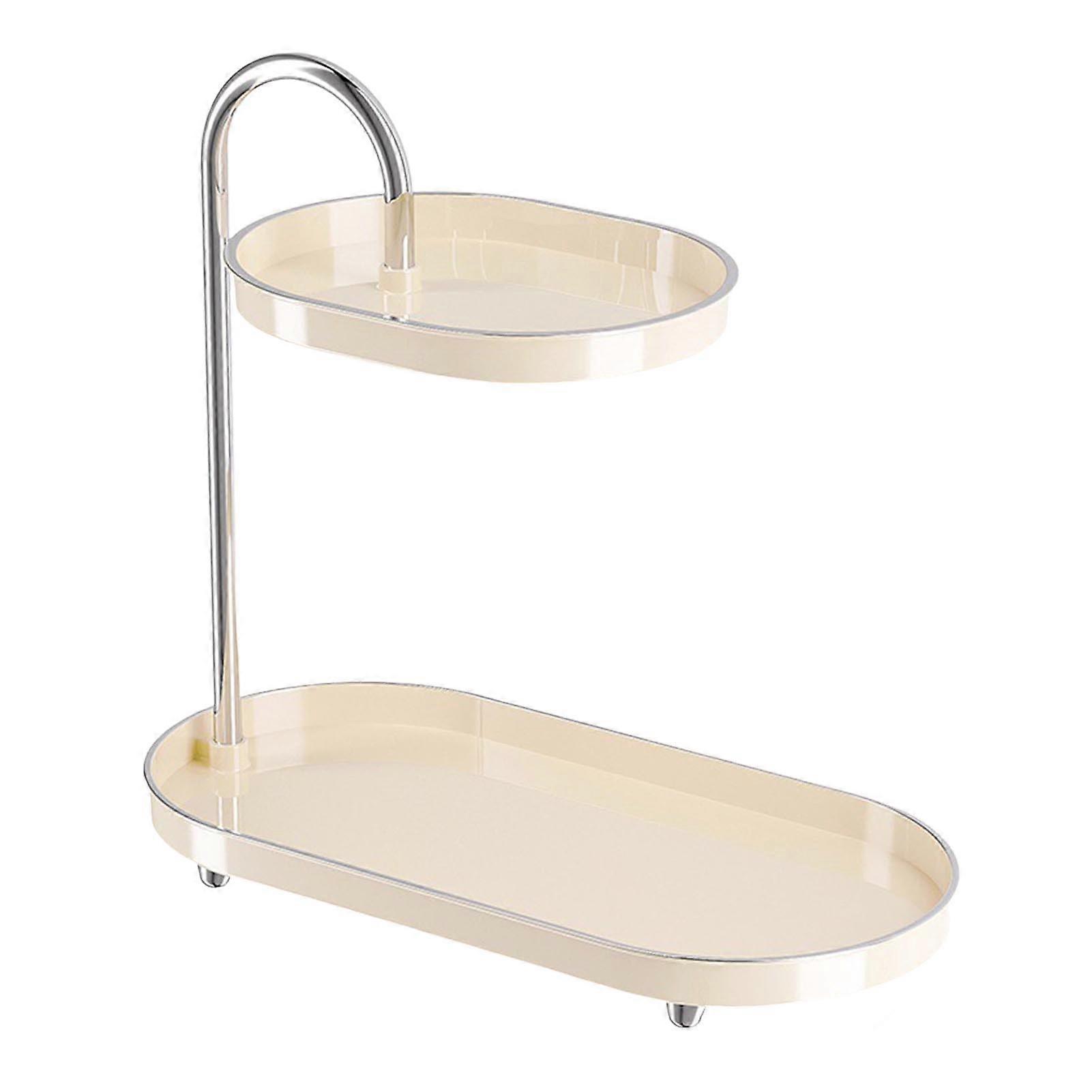 Double Layer Vanity Shelf Rack Luxurious Style Perfume Organizer Tray