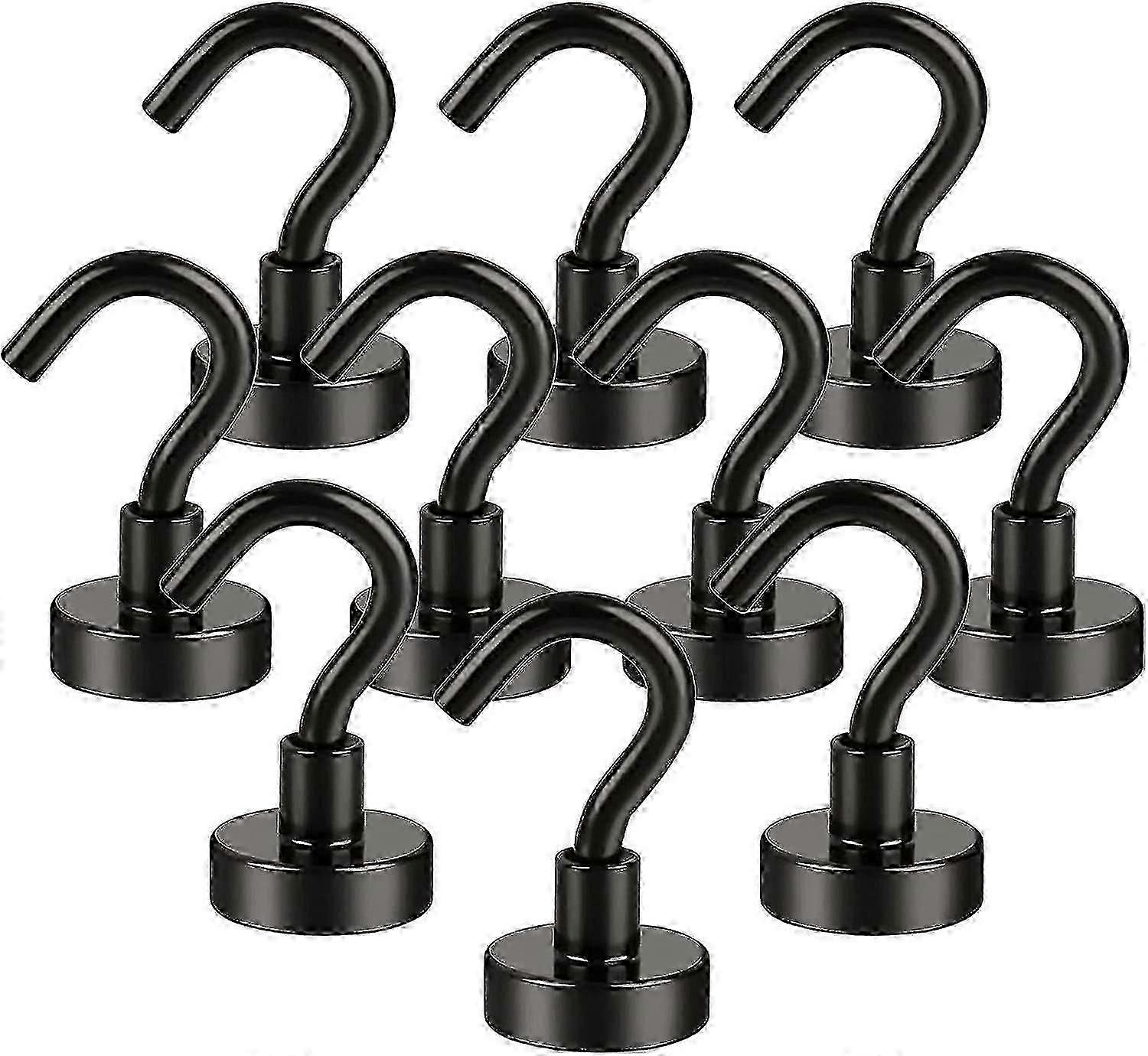 10 pack extra strong magnetic hooks for kitchen and bathroom
