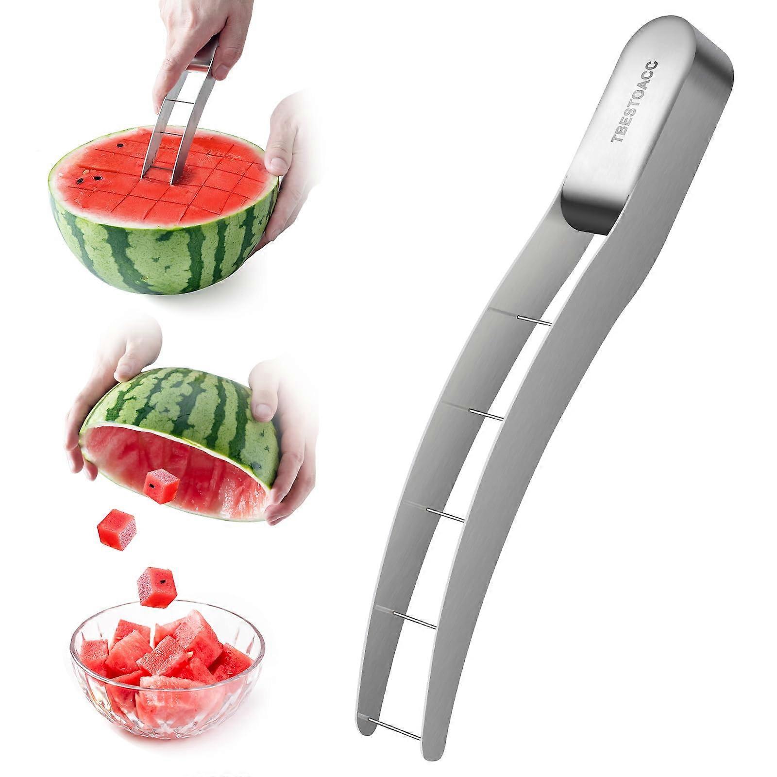 Vandmelon Slicer, Rustfrit Stål Vandmelon Frugtterning Cutter Værktøjer, Melon Baller til Køkken Gadget