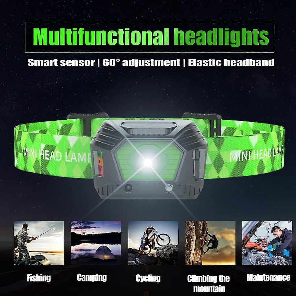 USB Rechargeable Strong Light LED Induction HeadlightMounted CC