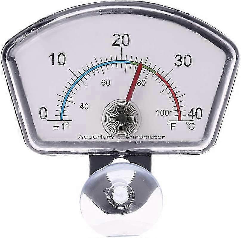 Aquarium Thermometer Pointer Fish Tank Temperature Dial Suction Cup Submersible